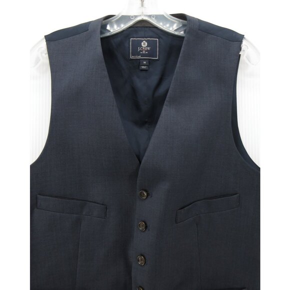 J Crew Waistcoat Vest Medium Wool Jacket Coat Belted Classic Formal - Picture 2 of 11